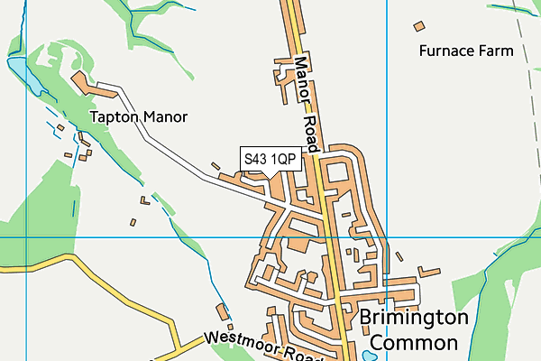 S43 1QP map - OS VectorMap District (Ordnance Survey)