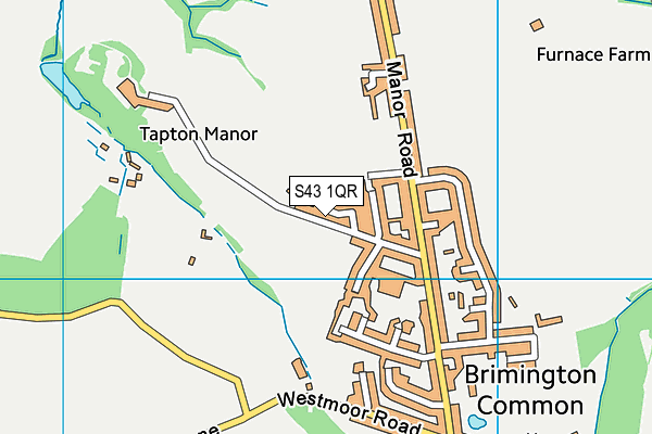 S43 1QR map - OS VectorMap District (Ordnance Survey)
