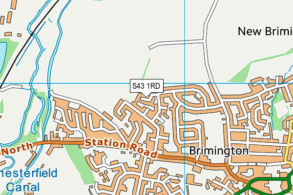 S43 1RD map - OS VectorMap District (Ordnance Survey)