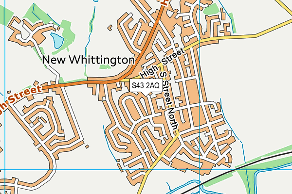 New Whittington Community Primary School map (S43 2AQ) - OS VectorMap District (Ordnance Survey)