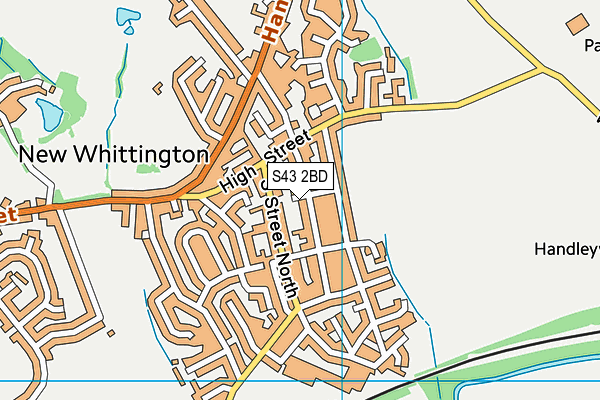 S43 2BD map - OS VectorMap District (Ordnance Survey)