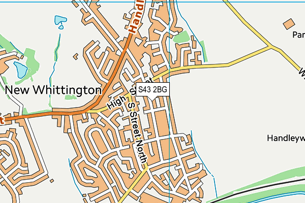 S43 2BG map - OS VectorMap District (Ordnance Survey)