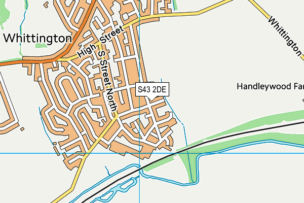 S43 2DE map - OS VectorMap District (Ordnance Survey)