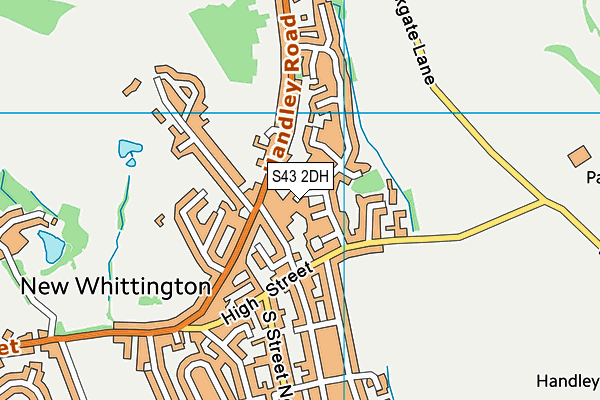 S43 2DH map - OS VectorMap District (Ordnance Survey)