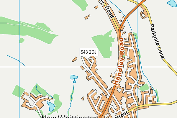 S43 2DJ map - OS VectorMap District (Ordnance Survey)