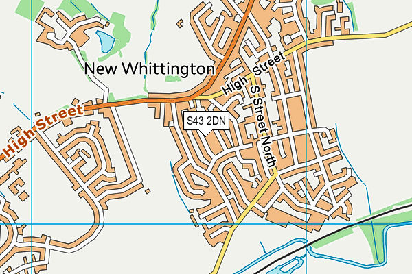 S43 2DN map - OS VectorMap District (Ordnance Survey)