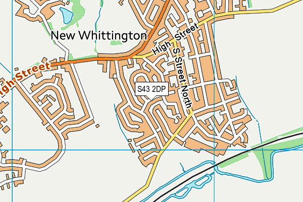 S43 2DP map - OS VectorMap District (Ordnance Survey)