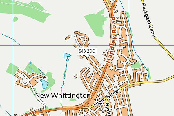 S43 2DQ map - OS VectorMap District (Ordnance Survey)