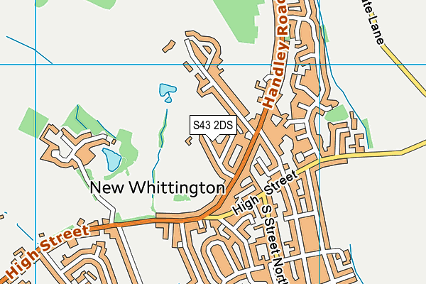 S43 2DS map - OS VectorMap District (Ordnance Survey)