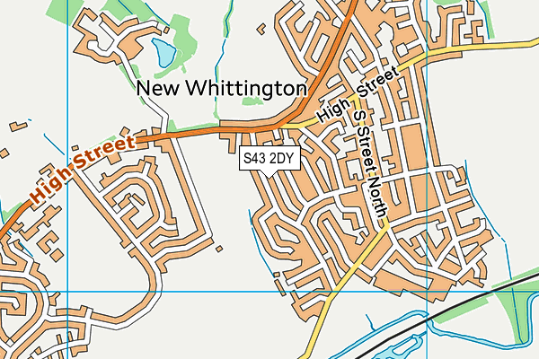 S43 2DY map - OS VectorMap District (Ordnance Survey)