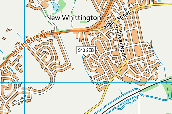 S43 2EB map - OS VectorMap District (Ordnance Survey)