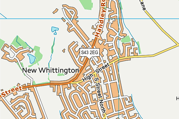 S43 2EG map - OS VectorMap District (Ordnance Survey)
