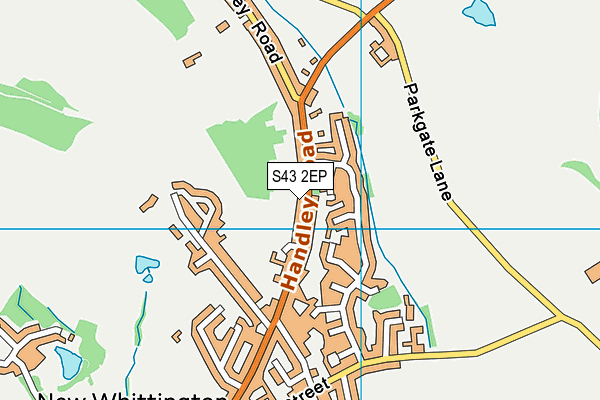 S43 2EP map - OS VectorMap District (Ordnance Survey)