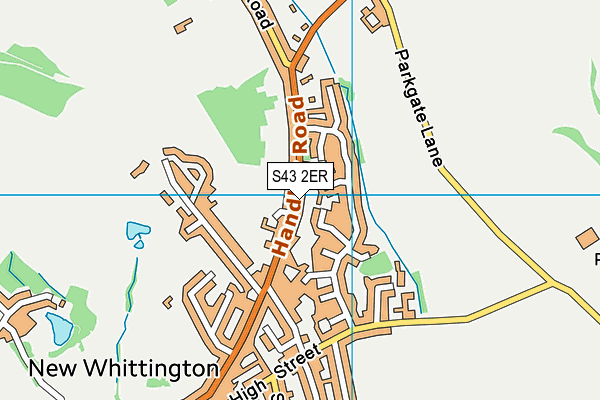 S43 2ER map - OS VectorMap District (Ordnance Survey)