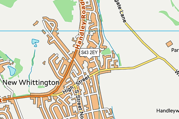 S43 2EY map - OS VectorMap District (Ordnance Survey)