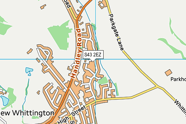 S43 2EZ map - OS VectorMap District (Ordnance Survey)