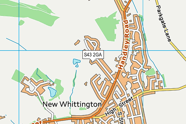S43 2GA map - OS VectorMap District (Ordnance Survey)