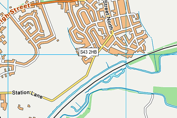 S43 2HB map - OS VectorMap District (Ordnance Survey)