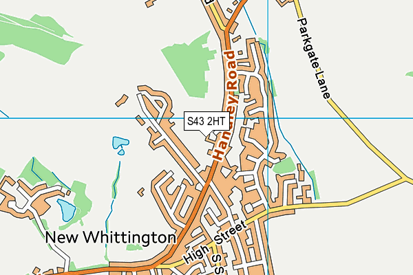 S43 2HT map - OS VectorMap District (Ordnance Survey)