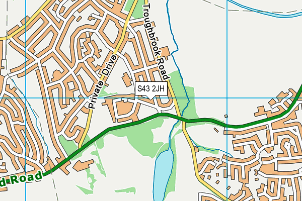 S43 2JH map - OS VectorMap District (Ordnance Survey)