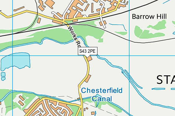Body Base Gym (Closed) map (S43 2PE) - OS VectorMap District (Ordnance Survey)
