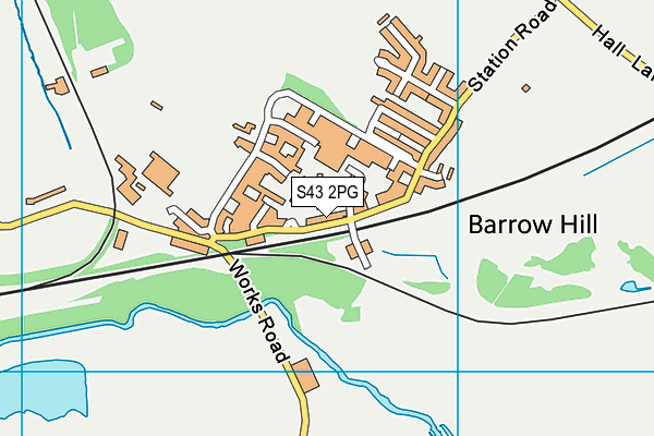 Barrow Hill Primary Academy map (S43 2PG) - OS VectorMap District (Ordnance Survey)