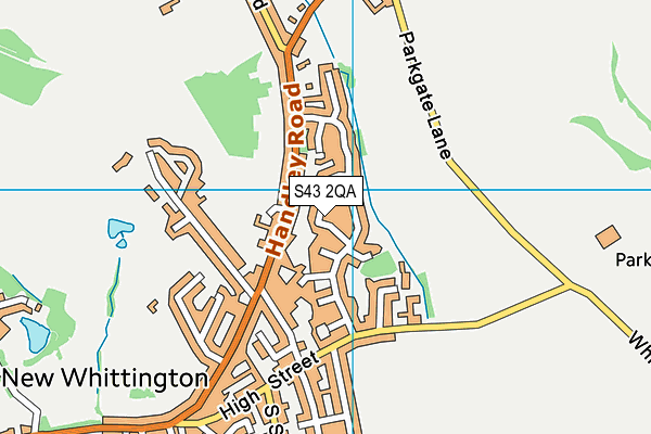 S43 2QA map - OS VectorMap District (Ordnance Survey)