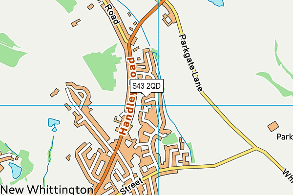 S43 2QD map - OS VectorMap District (Ordnance Survey)