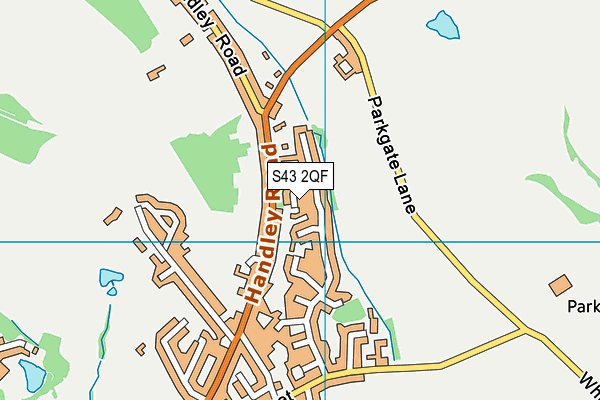 S43 2QF map - OS VectorMap District (Ordnance Survey)
