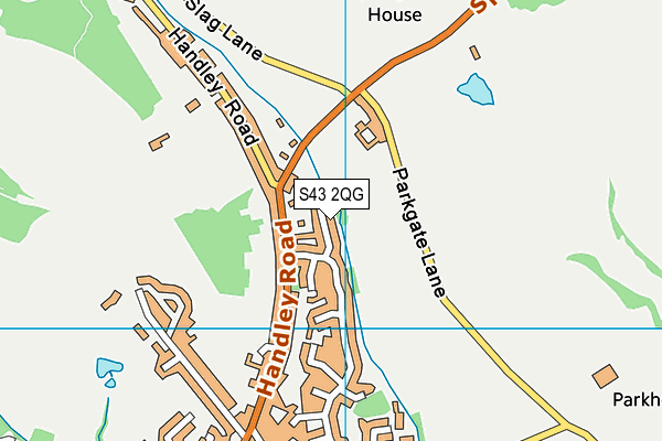 S43 2QG map - OS VectorMap District (Ordnance Survey)