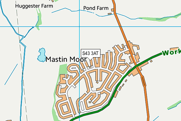 S43 3AT map - OS VectorMap District (Ordnance Survey)