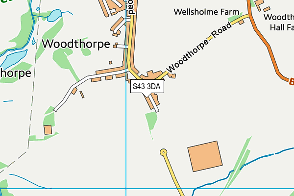 Woodthorpe CofE Primary School map (S43 3DA) - OS VectorMap District (Ordnance Survey)