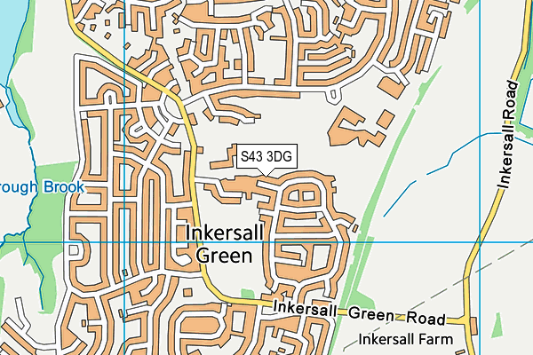 S43 3DG map - OS VectorMap District (Ordnance Survey)