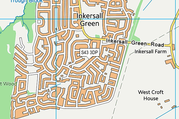 S43 3DP map - OS VectorMap District (Ordnance Survey)