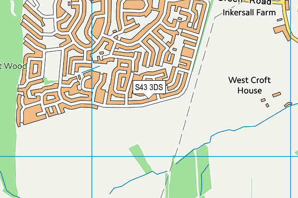 S43 3DS map - OS VectorMap District (Ordnance Survey)