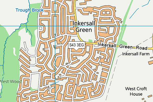 S43 3EG map - OS VectorMap District (Ordnance Survey)