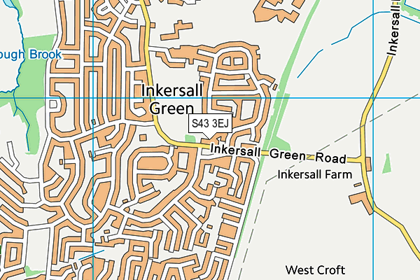 S43 3EJ map - OS VectorMap District (Ordnance Survey)