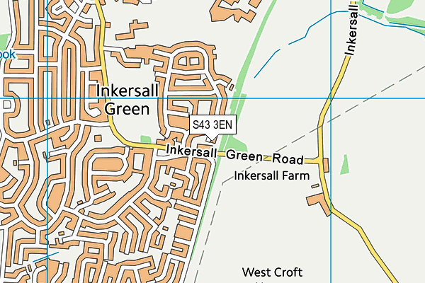S43 3EN map - OS VectorMap District (Ordnance Survey)