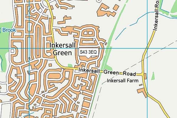 S43 3EQ map - OS VectorMap District (Ordnance Survey)