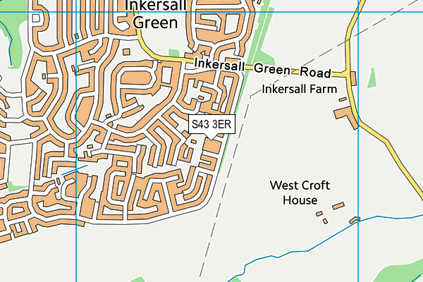 S43 3ER map - OS VectorMap District (Ordnance Survey)