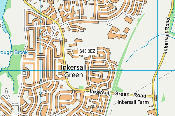 S43 3EZ map - OS VectorMap District (Ordnance Survey)