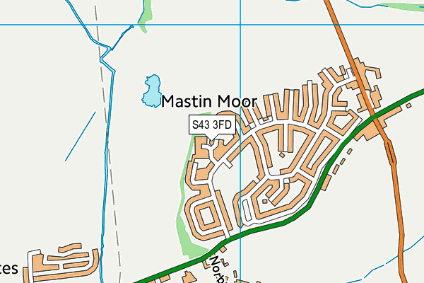 S43 3FD map - OS VectorMap District (Ordnance Survey)