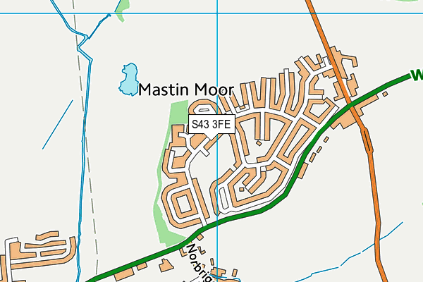 S43 3FE map - OS VectorMap District (Ordnance Survey)