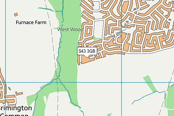 S43 3GB map - OS VectorMap District (Ordnance Survey)