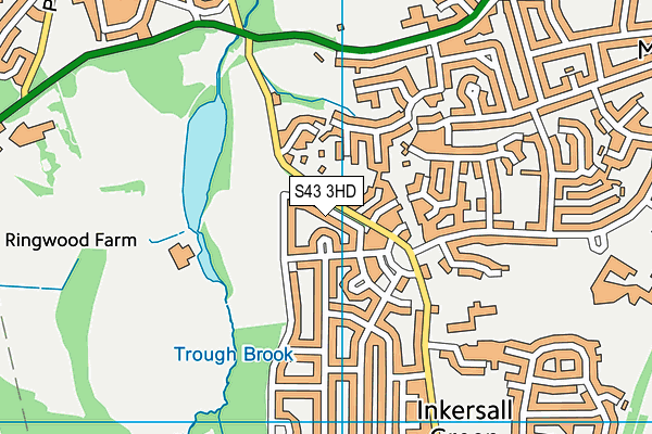 S43 3HD map - OS VectorMap District (Ordnance Survey)