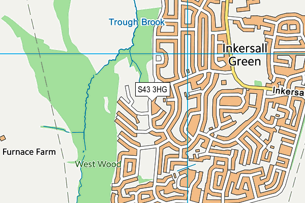 S43 3HG map - OS VectorMap District (Ordnance Survey)