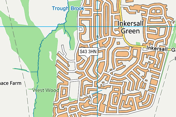 S43 3HN map - OS VectorMap District (Ordnance Survey)