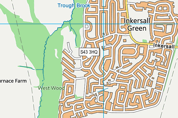 S43 3HQ map - OS VectorMap District (Ordnance Survey)