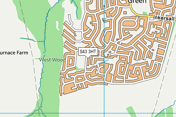 S43 3HT map - OS VectorMap District (Ordnance Survey)