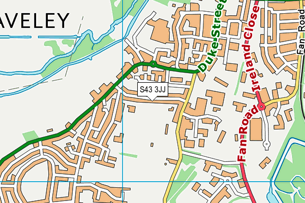 Speedwell Infant School map (S43 3JJ) - OS VectorMap District (Ordnance Survey)